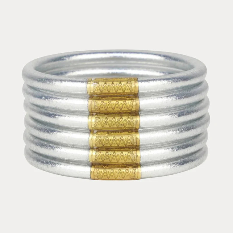 Silver All Weather Bangles® (Set of 6) - Serenity Prayer