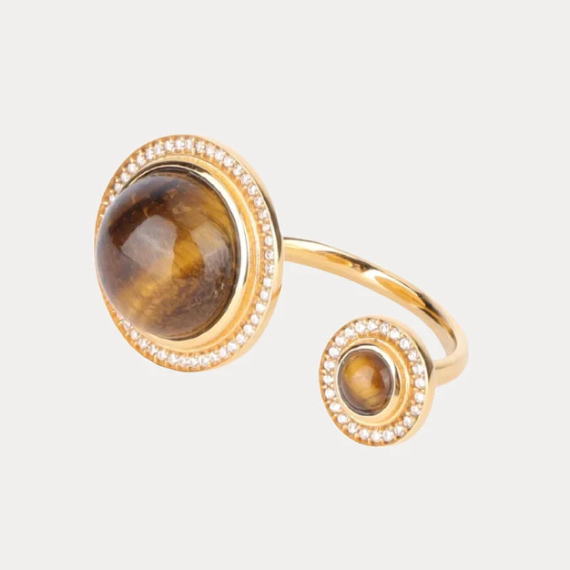 BuDhaGirl Maxi Orbit Ring Tiger Eye