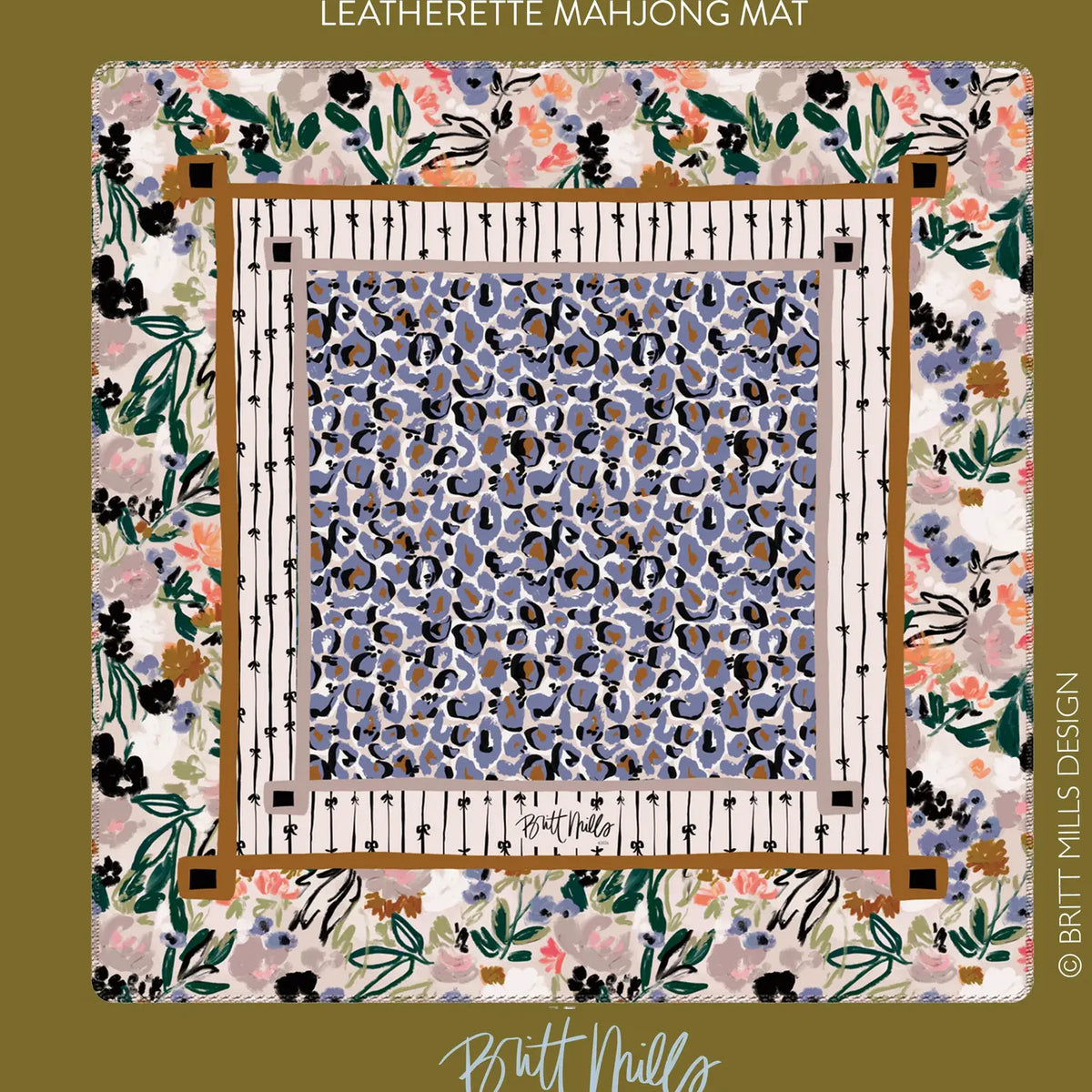 Britt Mills Quinn Leatherette Mahjong Mat