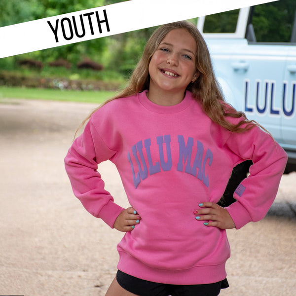 Lulu Mac PINK/PURPLE PUFF Youth Sweatshirt