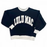 Lulu Mac Color Block Black/White Stitch Sweatshirt
