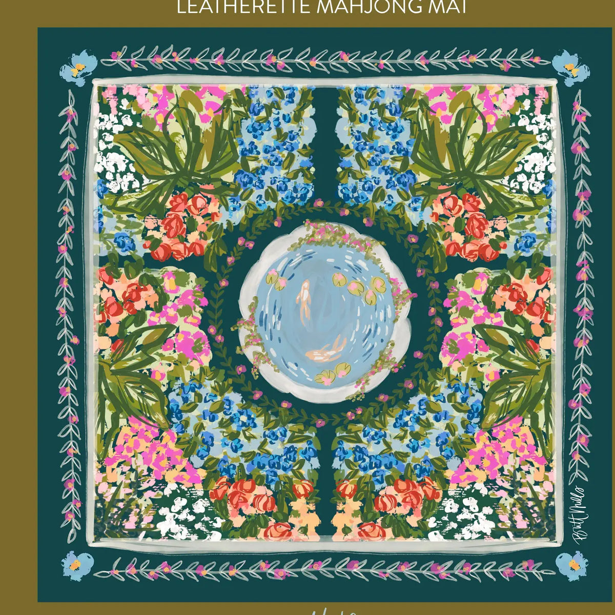 Britt Mills Eden Leatherette Mahjong Mat