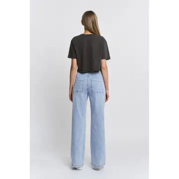 Mica High-Rise Wide Leg Jogger Geyser Blue