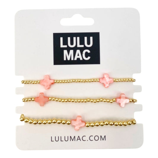 Lulu Mac bracelets in pink