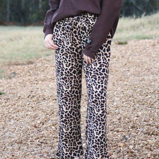Lulu Mac leopard waffle pants