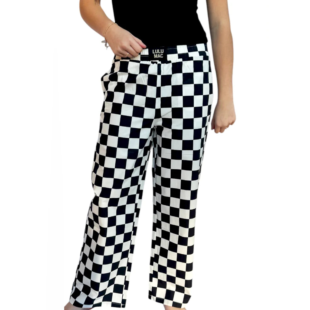 Lulu Mac BLACK WHITE CHECKERED PANT