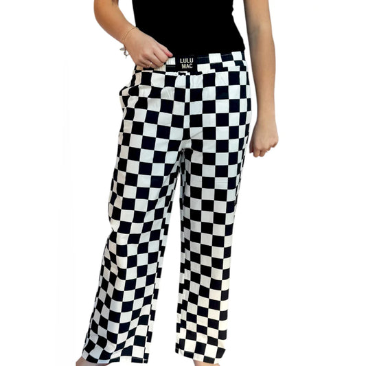 Lulu Mac BLACK WHITE CHECKERED PANT
