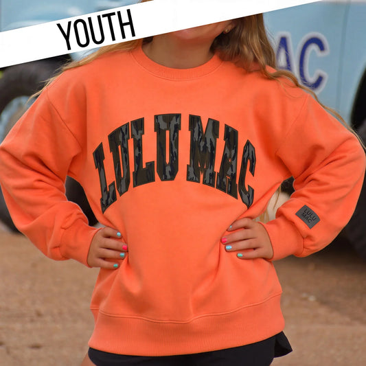 Lulu Mac youth mossy oak orange sweatshirt