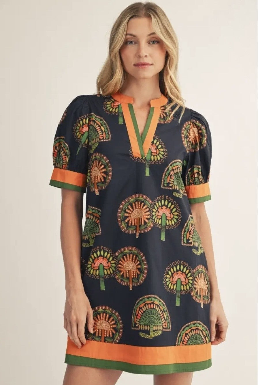 Boho Floral Shift Dress
