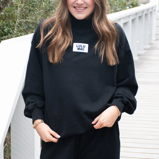 Lulu Mac black mock neck top