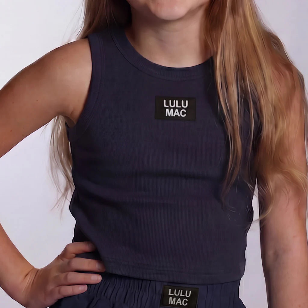 Lulu Mac youth navy tank