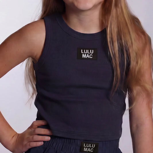 Lulu Mac youth navy tank
