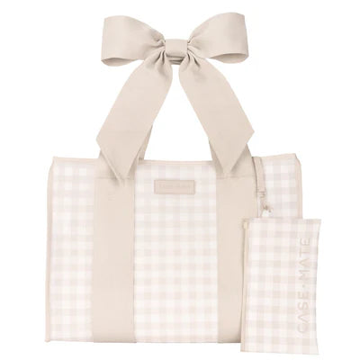 Case Mate latte gingham tote