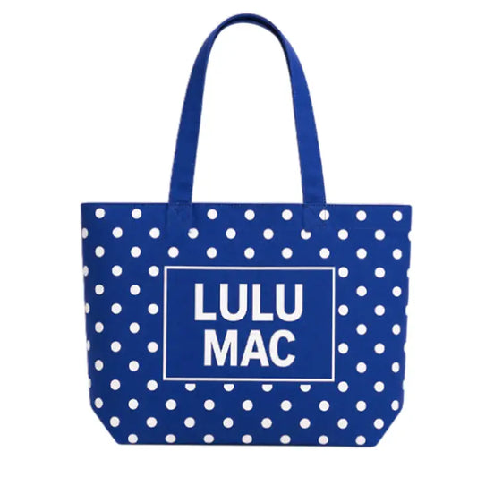 Lulu Mac Royal Dot Canvas Tote Bag