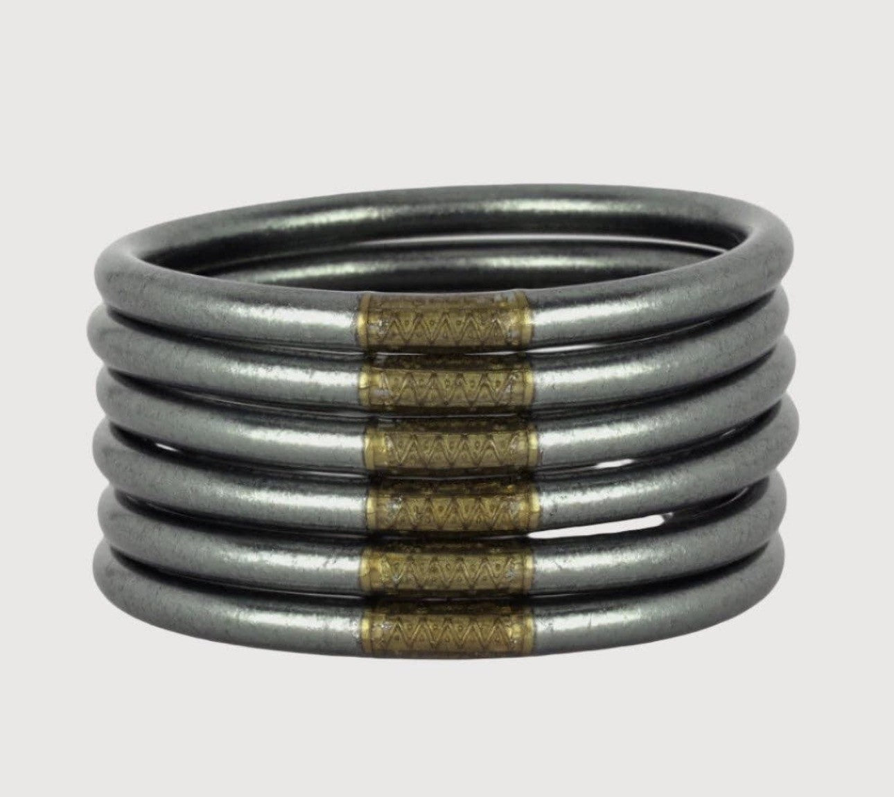 BuDhaGirl bracelet gray stack of 4