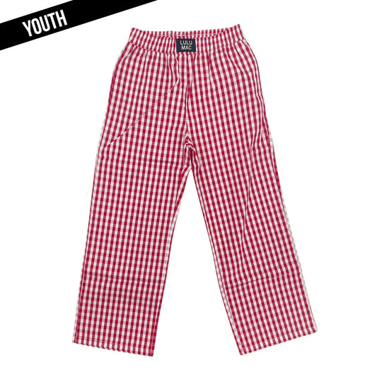 Lulu Mac youth red gingham pants
