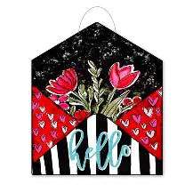 Hello Valentine door hanger