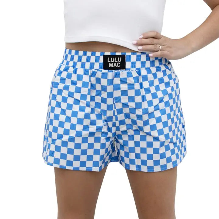Lulu Mac Royal/White Check Boxer Short