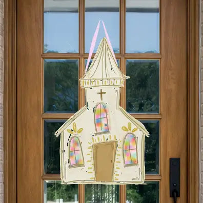 Whimsy Church Door Hanger