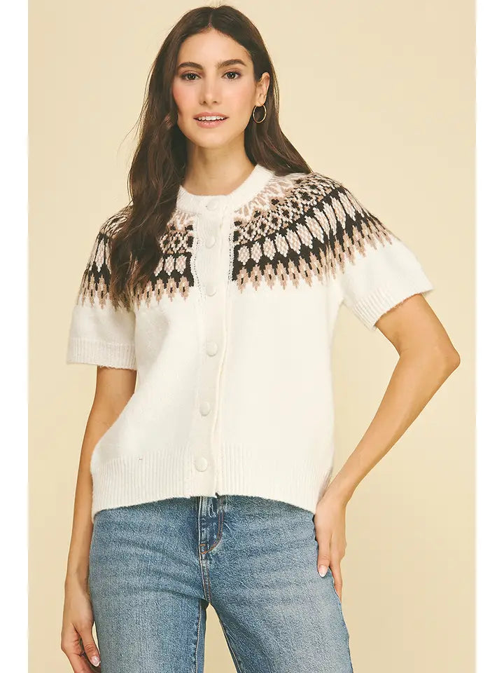 Pinch Nordic Short Sleeve Sweater