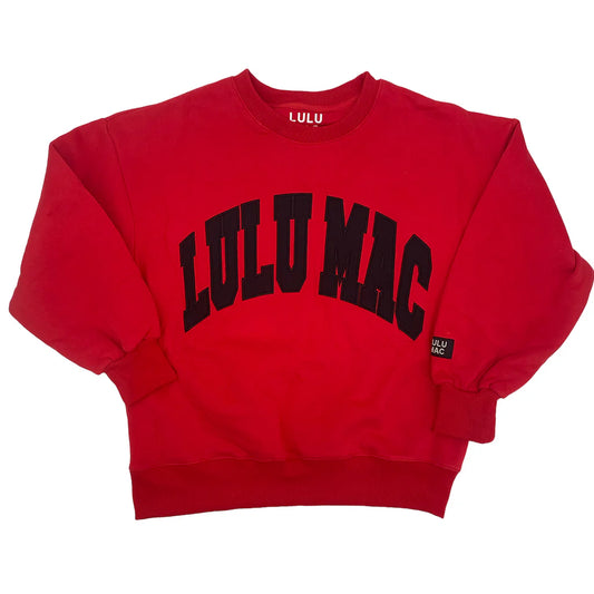 Lulu Mac Red/Black Stitch Sweatshirt