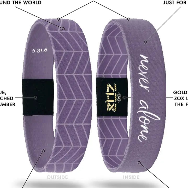 ZOX Never Alone Bible Verse Bracelet