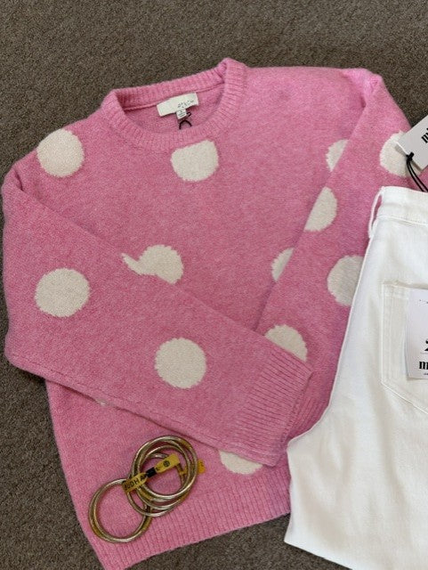 Pinch Dot Soft Knit Sweater