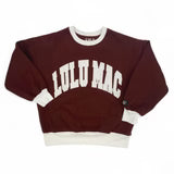 Lulu Mac Color Block Brown/White - Stitch Sweatshirt