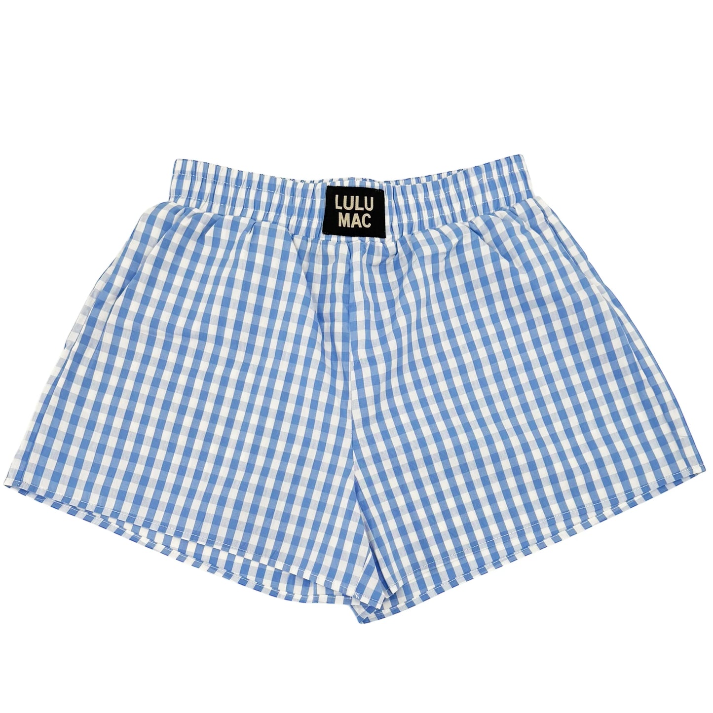 Lulu Mac light blue gingham shorts