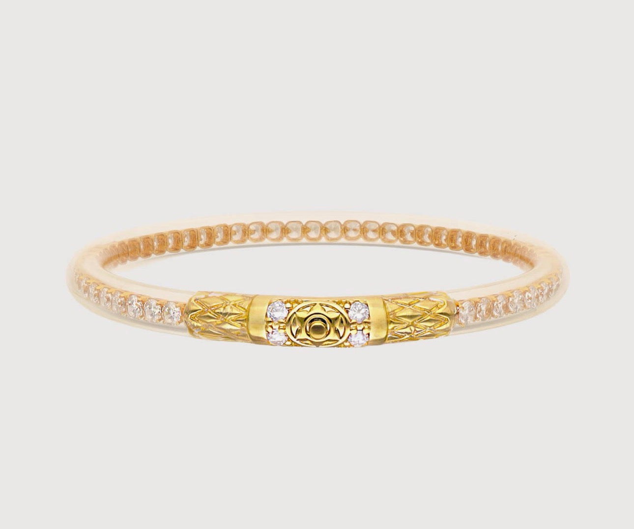 BuDhaGirl bracelet gold and clear single