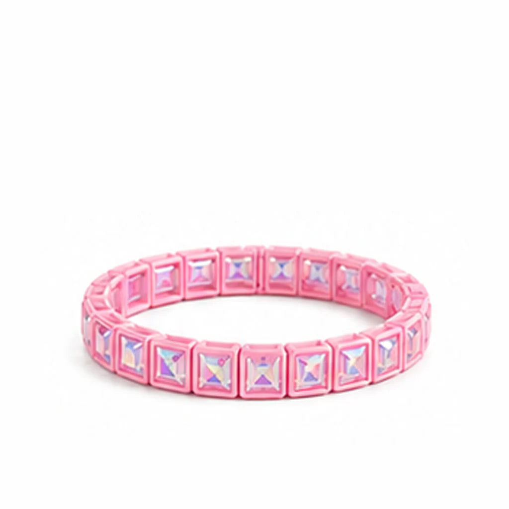 Lulu Mac Light Pink Rhinestone Bracelet