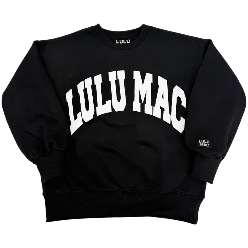 Lulu Mac black with white puff