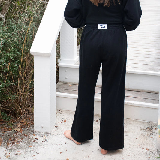 Lulu Mac terry cloth black pants