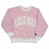 Lulu Mac Color Block Pink/White - Stitch Sweatshirt