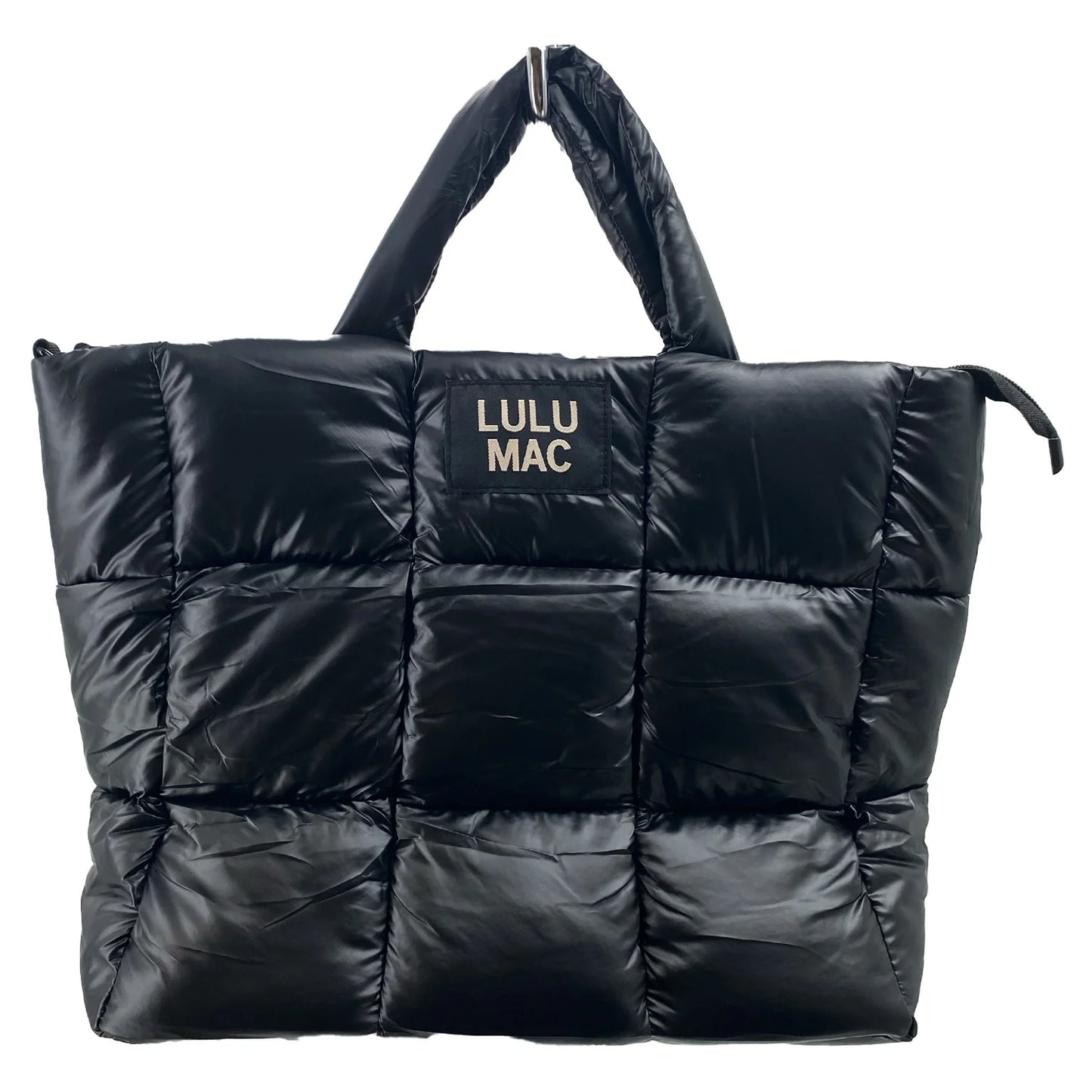 Lulu Mac Large puffer handbag matte black