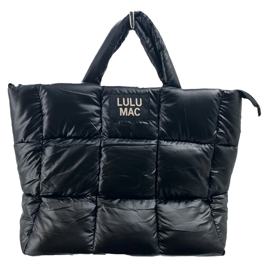 Lulu Mac Large puffer handbag matte black