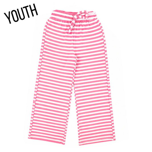 Lulu Mac Youth Neon Pink Striped Pants