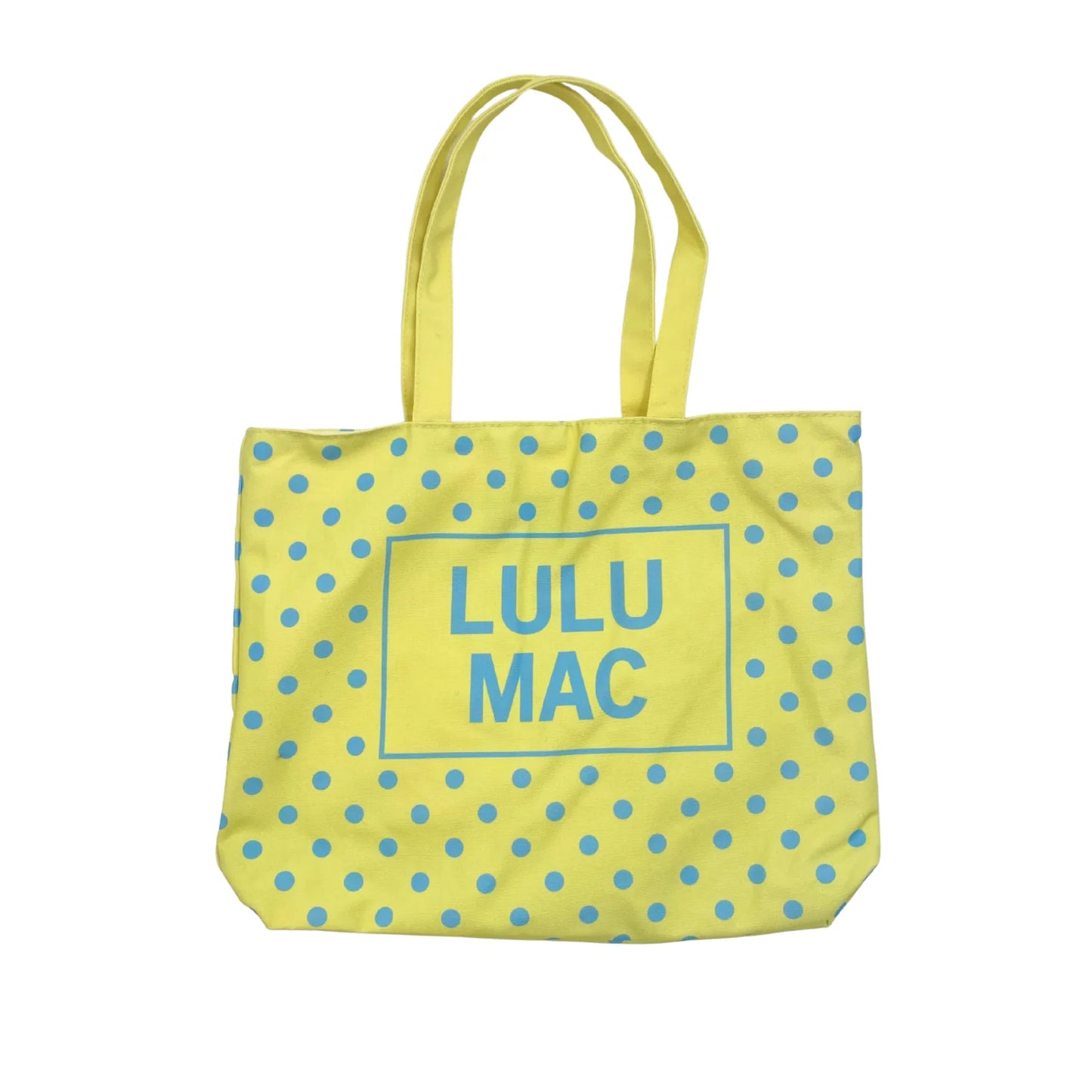 Lulu Mac yellow tote with polka dots