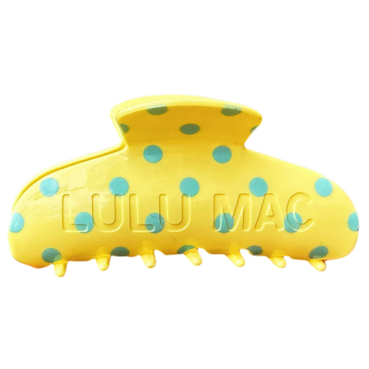 Lulu Mac butter with blue dot hair clip