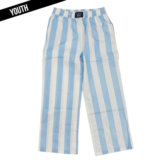 Lulu Mac youth darby light blue stripe pants