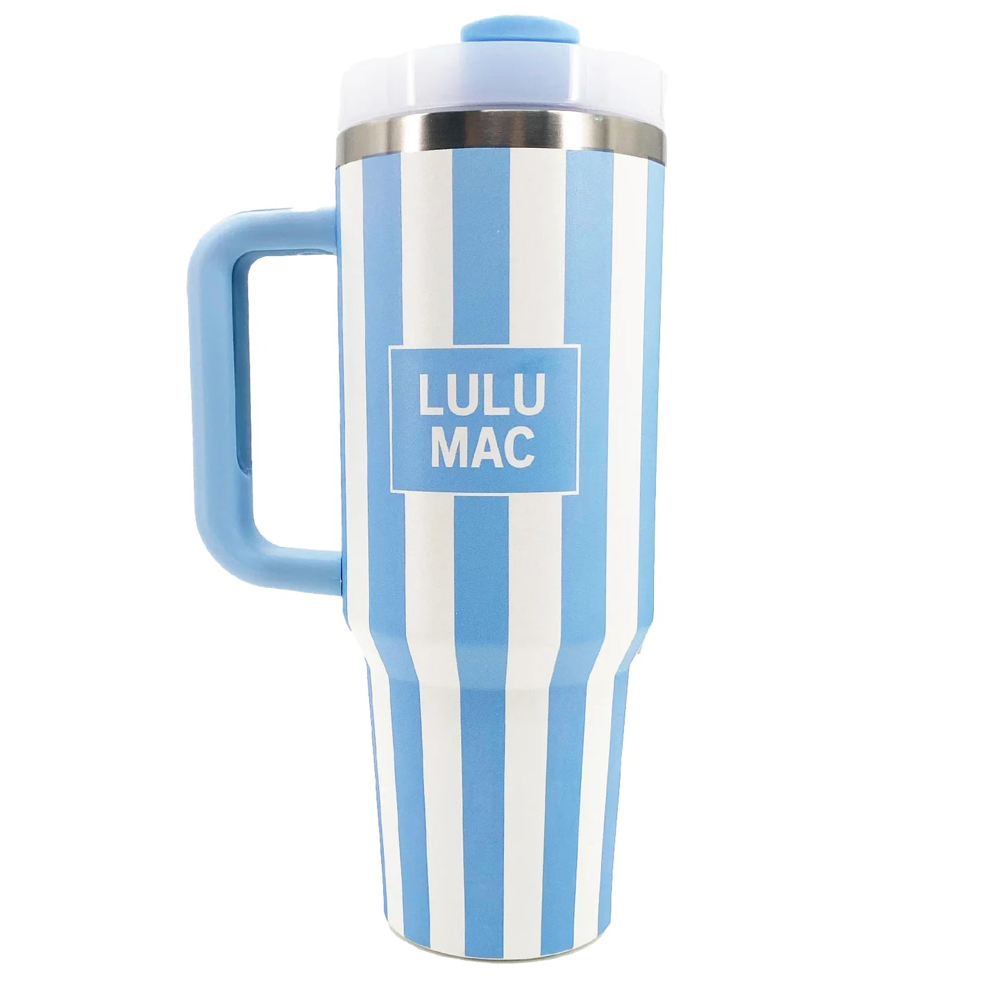 Lulu Mac light blue stripe tumbler