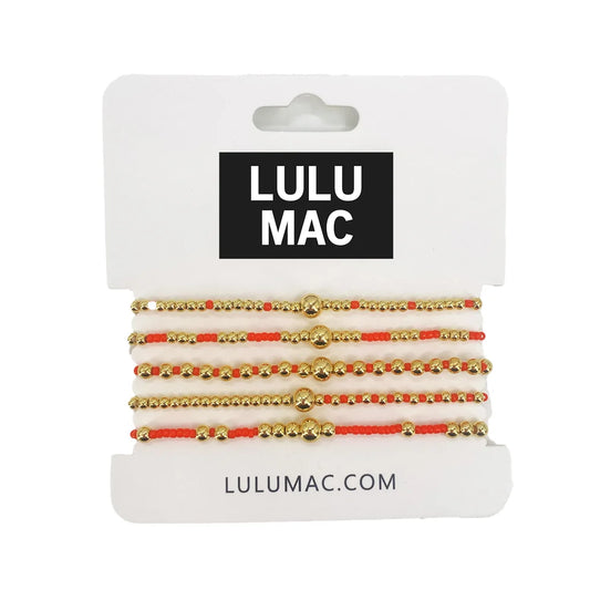 Lulu Mac Orange Bracelet Set
