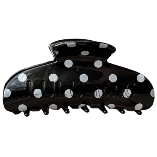 Lulu Mac black and white polka dot hair clip