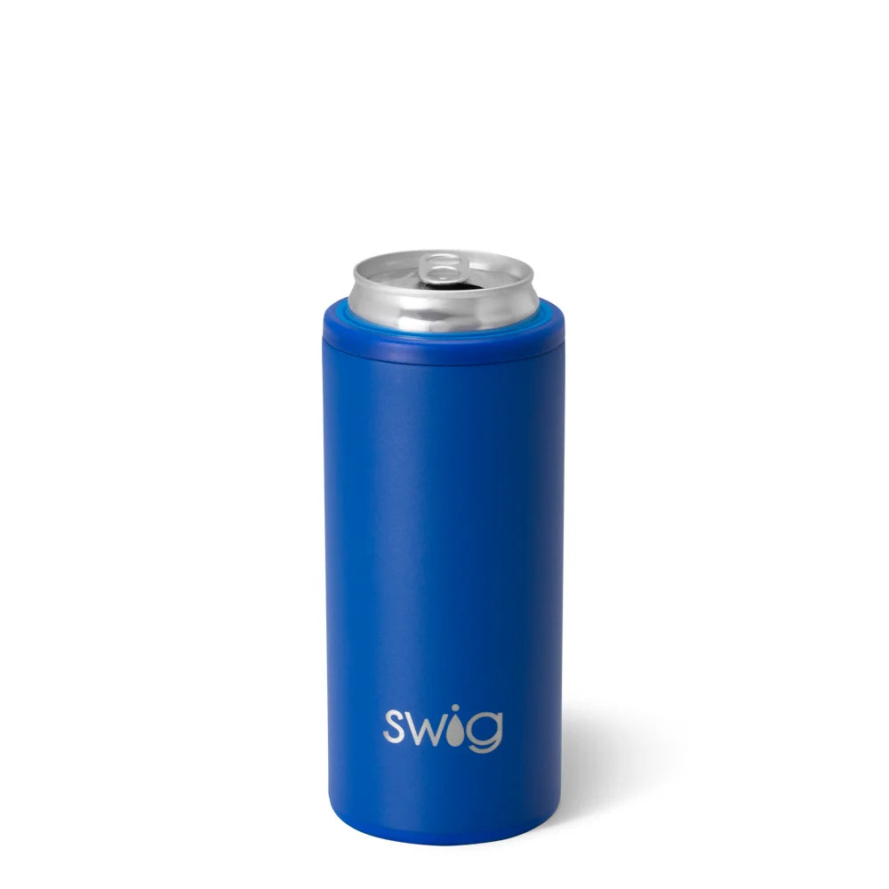 Swig Skinny Can Cooler Royal Blue