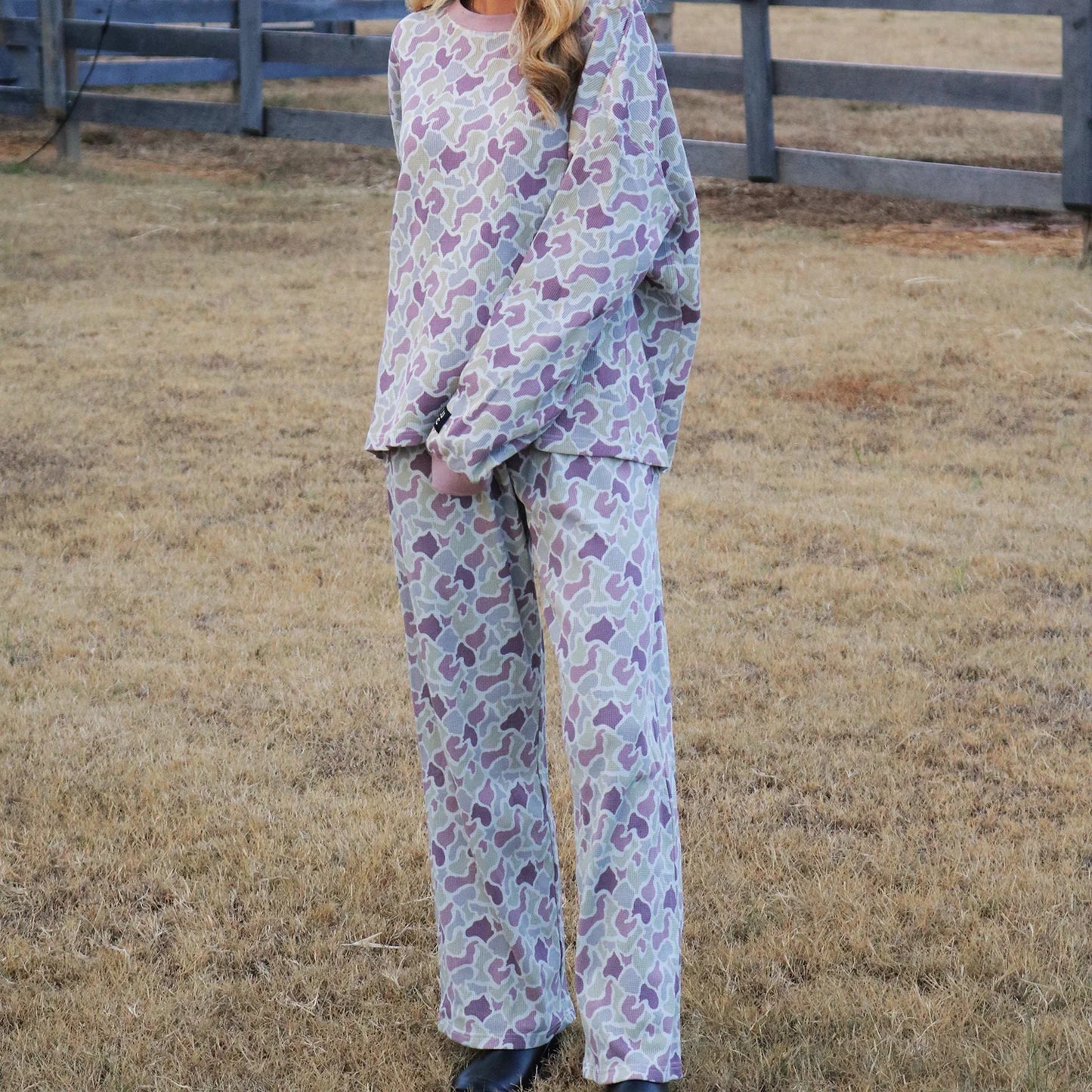 Lulu Mac camo waffle pants