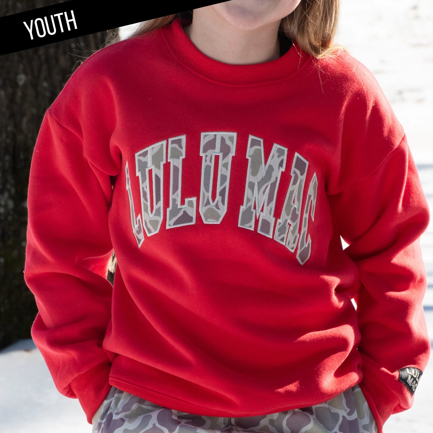 Lulu Mac youth red with camo