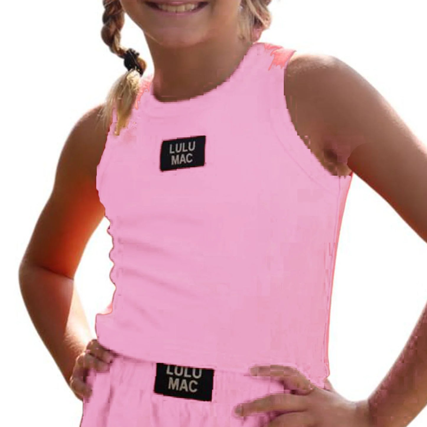 Lulu Mac youth light pink tank top