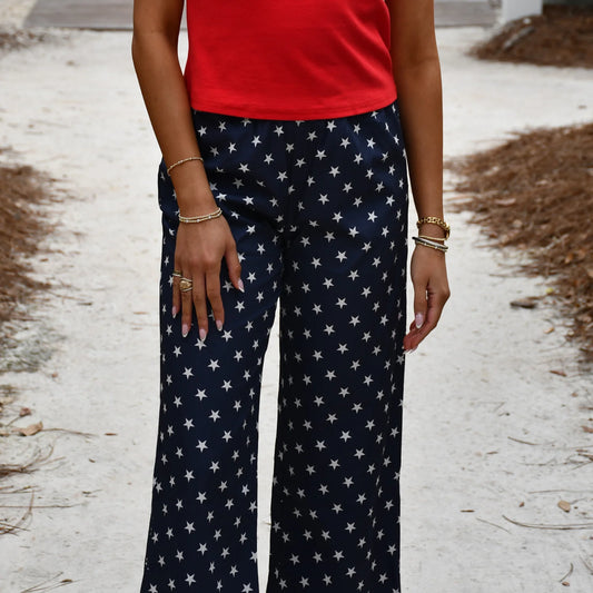 Lulu Mac navy star pants
