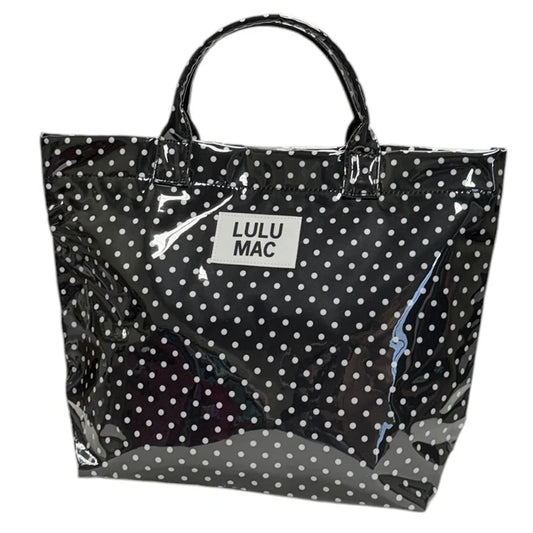 Lulu Mac Black with white Dot Tote Bag