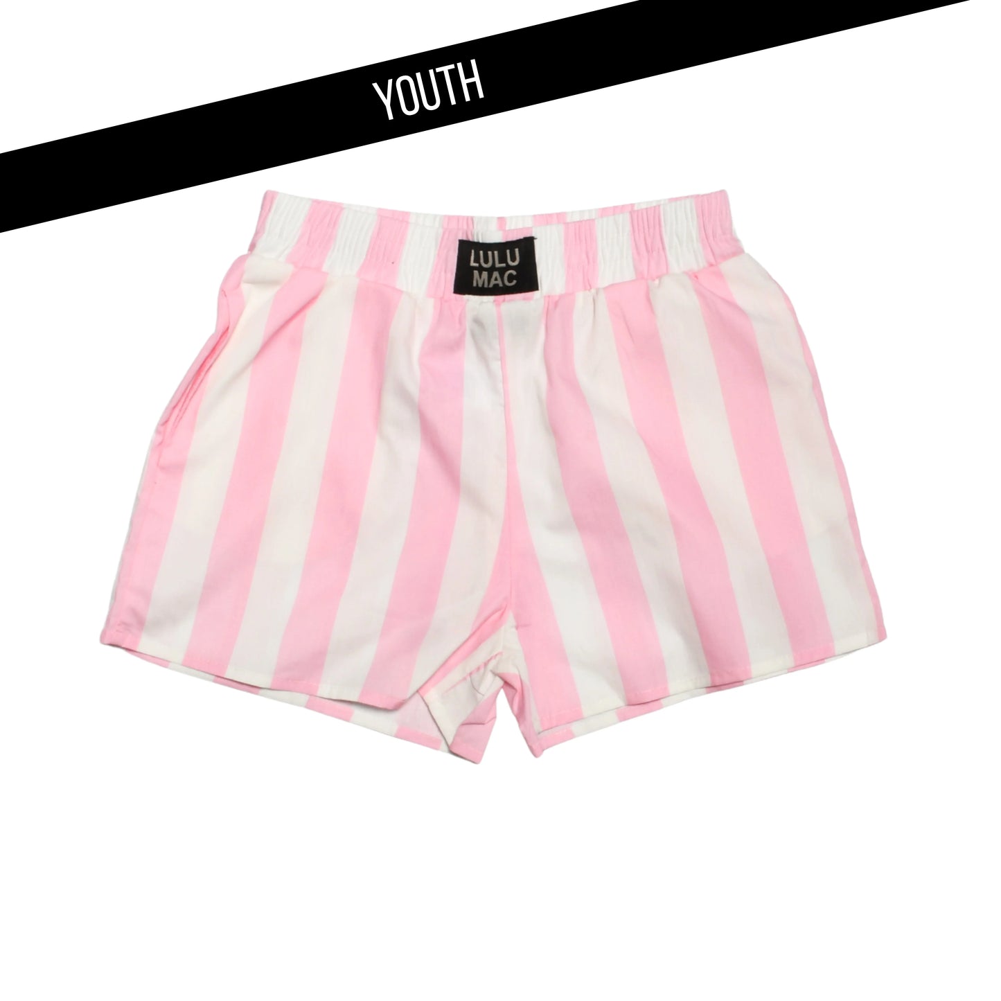 Lulu Mac youth light pink darby shorts